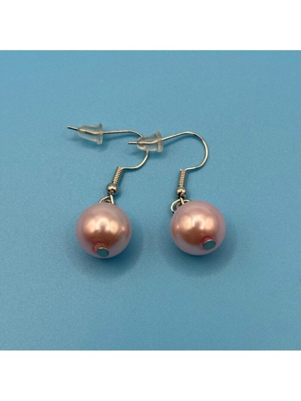 Elegant Pink dangle faux Pearl Earrings